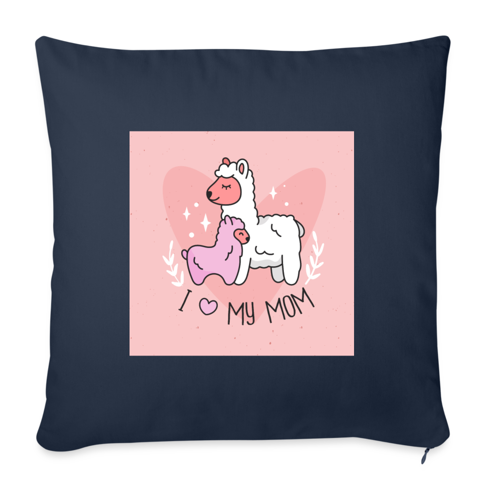 Sofakissenbezug 44 x 44 cm I love my mom - Navy