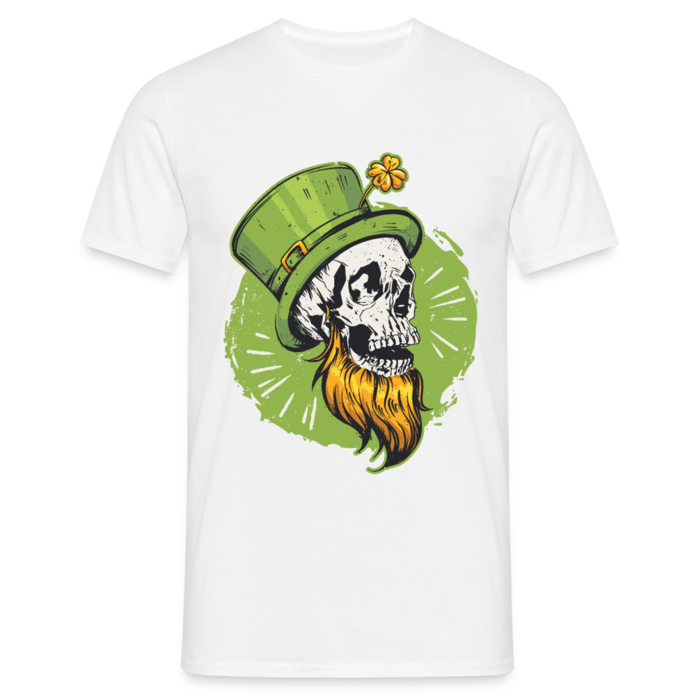 Irisch und unsterblich: Unser St. Patrick's Day Schädel -Herren--T-Shirt - Weiß