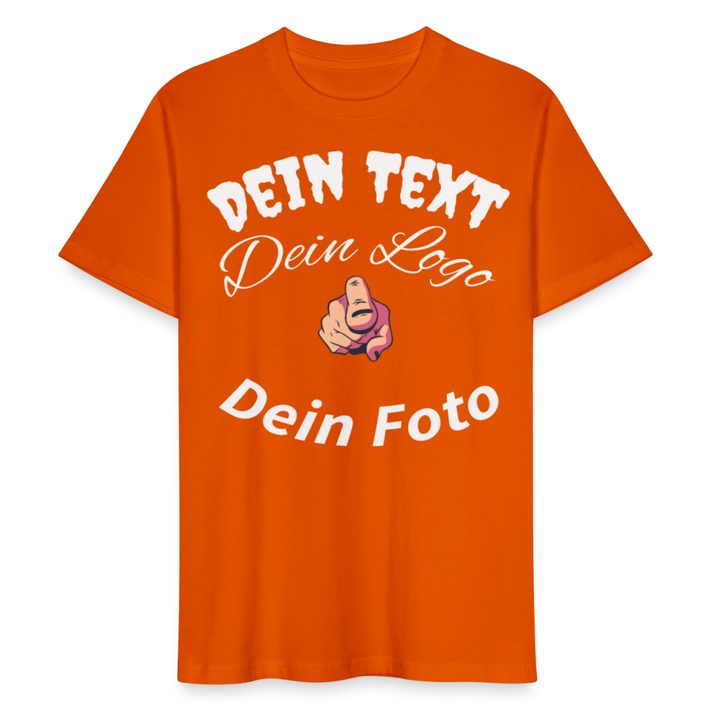 Herren - Männer Bio-T-Shirt  einzigartig wie du! Gestalte jetzt dein persönliches Design. - Tieforange