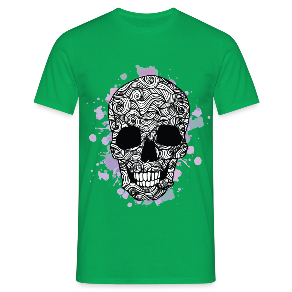 Dunkle Eleganz: Totenkopf- Herren T-Shirt für wahre Gothic-Fans - Kelly Green