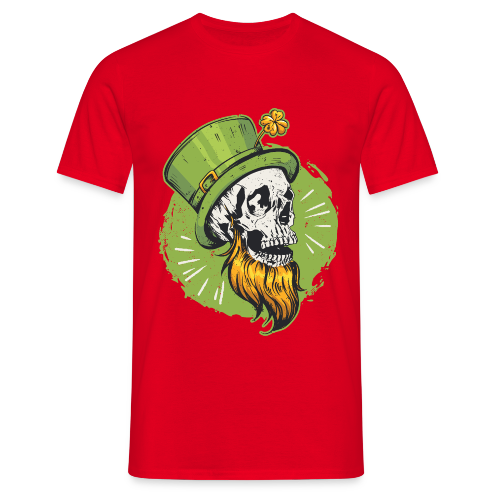 Irisch und unsterblich: Unser St. Patrick's Day Schädel -Herren--T-Shirt - Rot