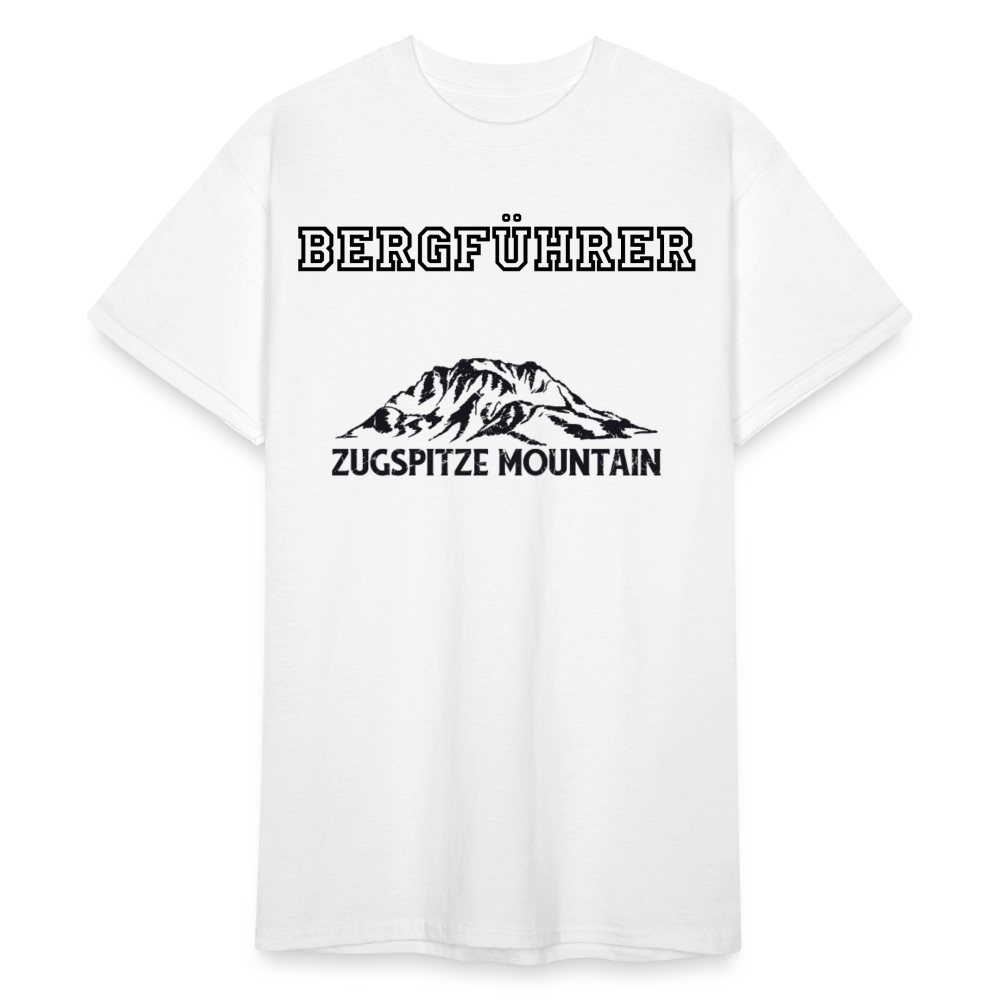 Männer Gildan Heavy T-Shirt Bergführer Zugspitze Mountain - Weiß