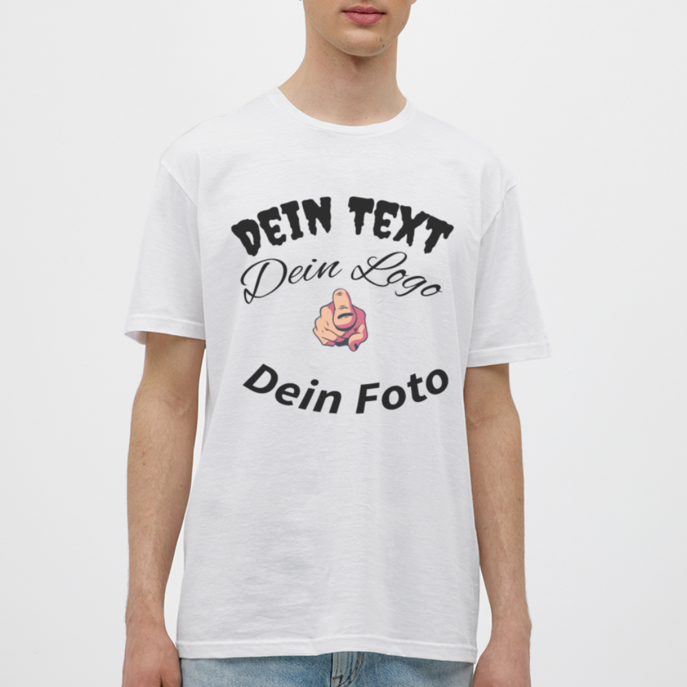 Herren -Männer Shirt  Entfache deine Kreativität: Gestalte dein einzigartiges T-Shirt! - Weiß