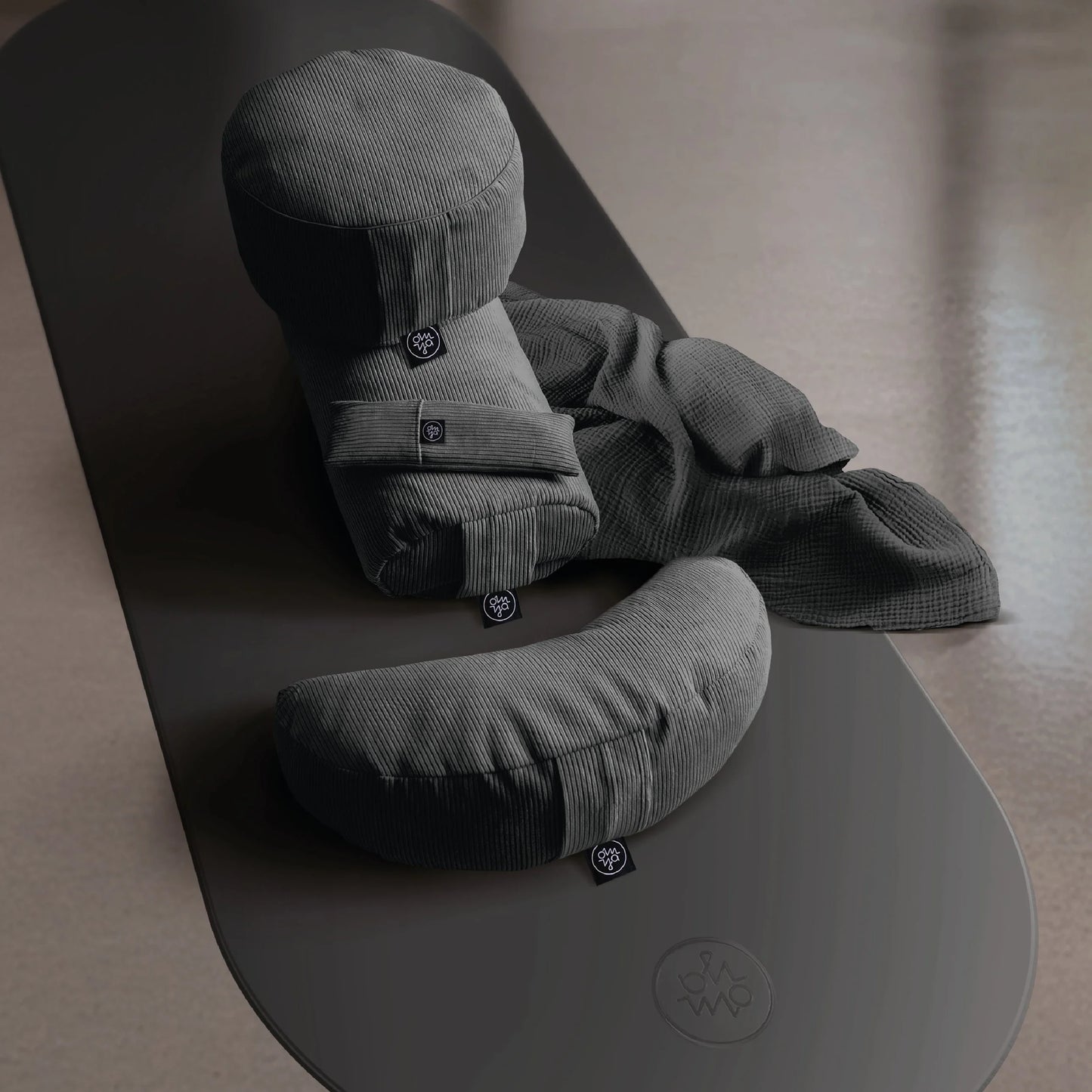 Oval Advanced Grip Yogamatte - Granit