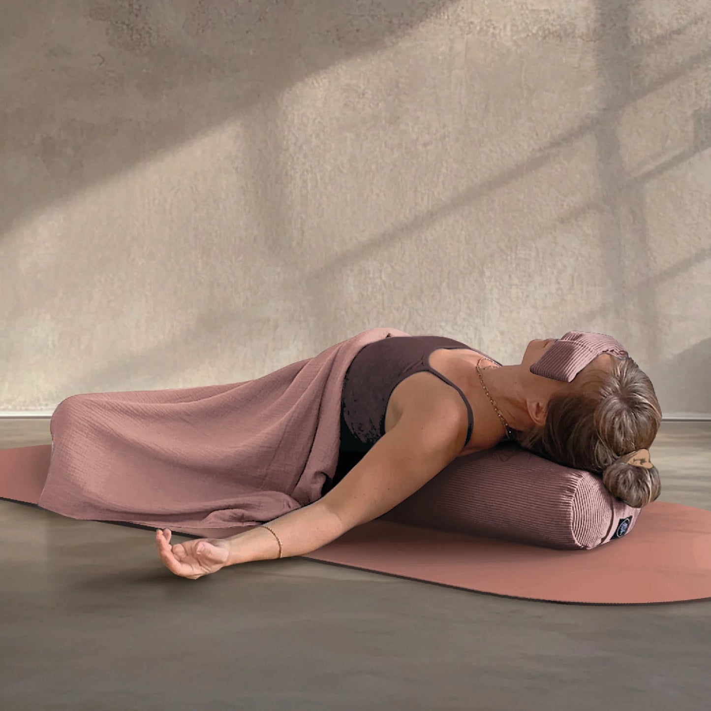 Shavasana Decke - Blush Musselin