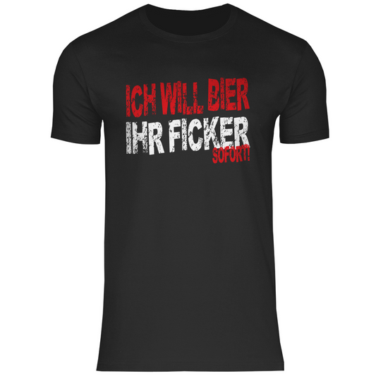 Herren T-Shirt Ich will Bier