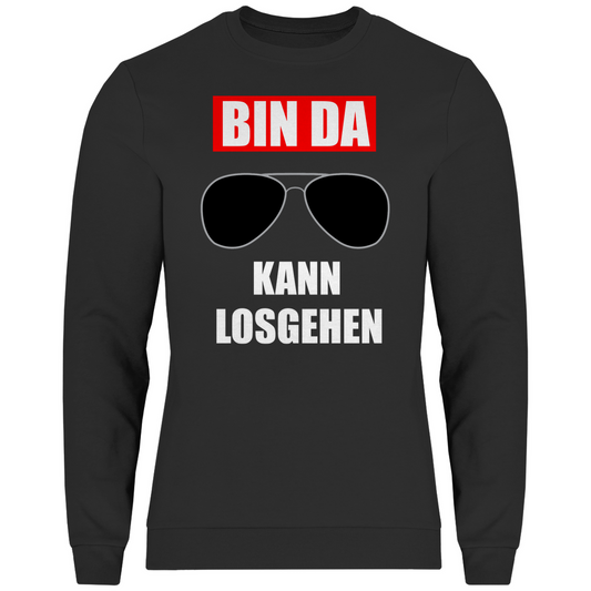 Herren Sweatshirt Bin da losgehen