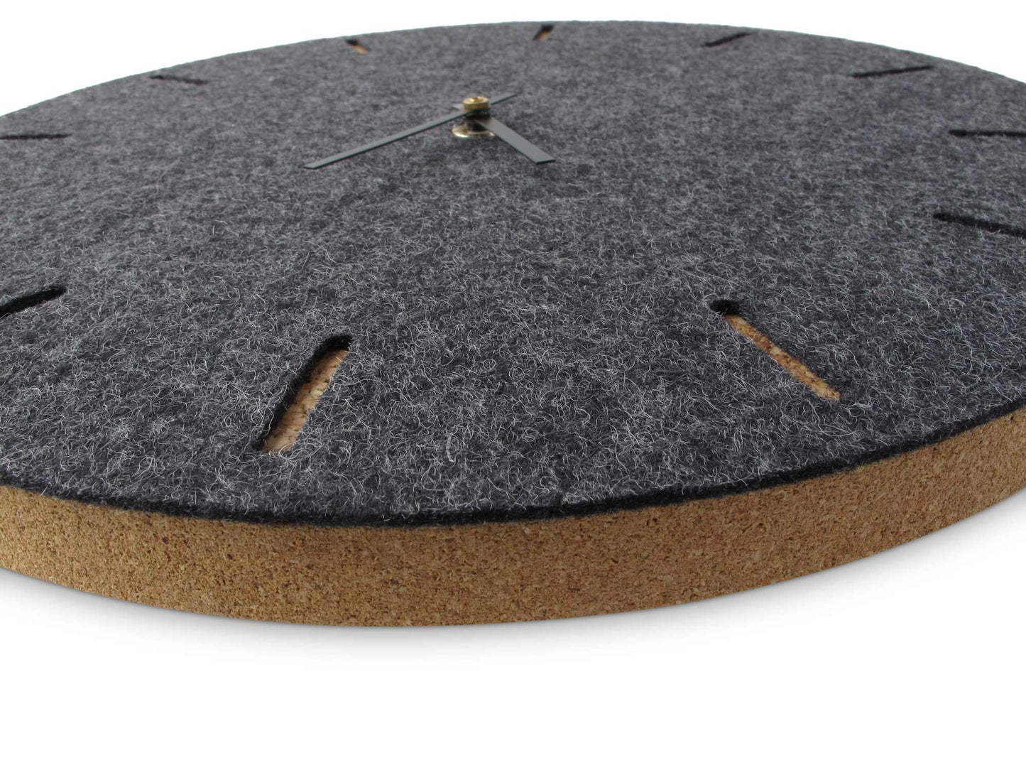Wanduhr aus Filz und Kork 30 cm | anthrazit - schwarz | Design: Kopenhagen