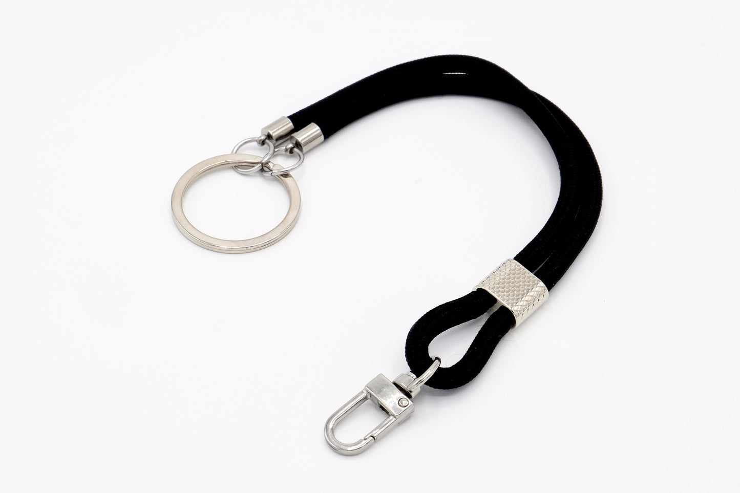 Schlüsselanhänger mit Karabiner Schwarz