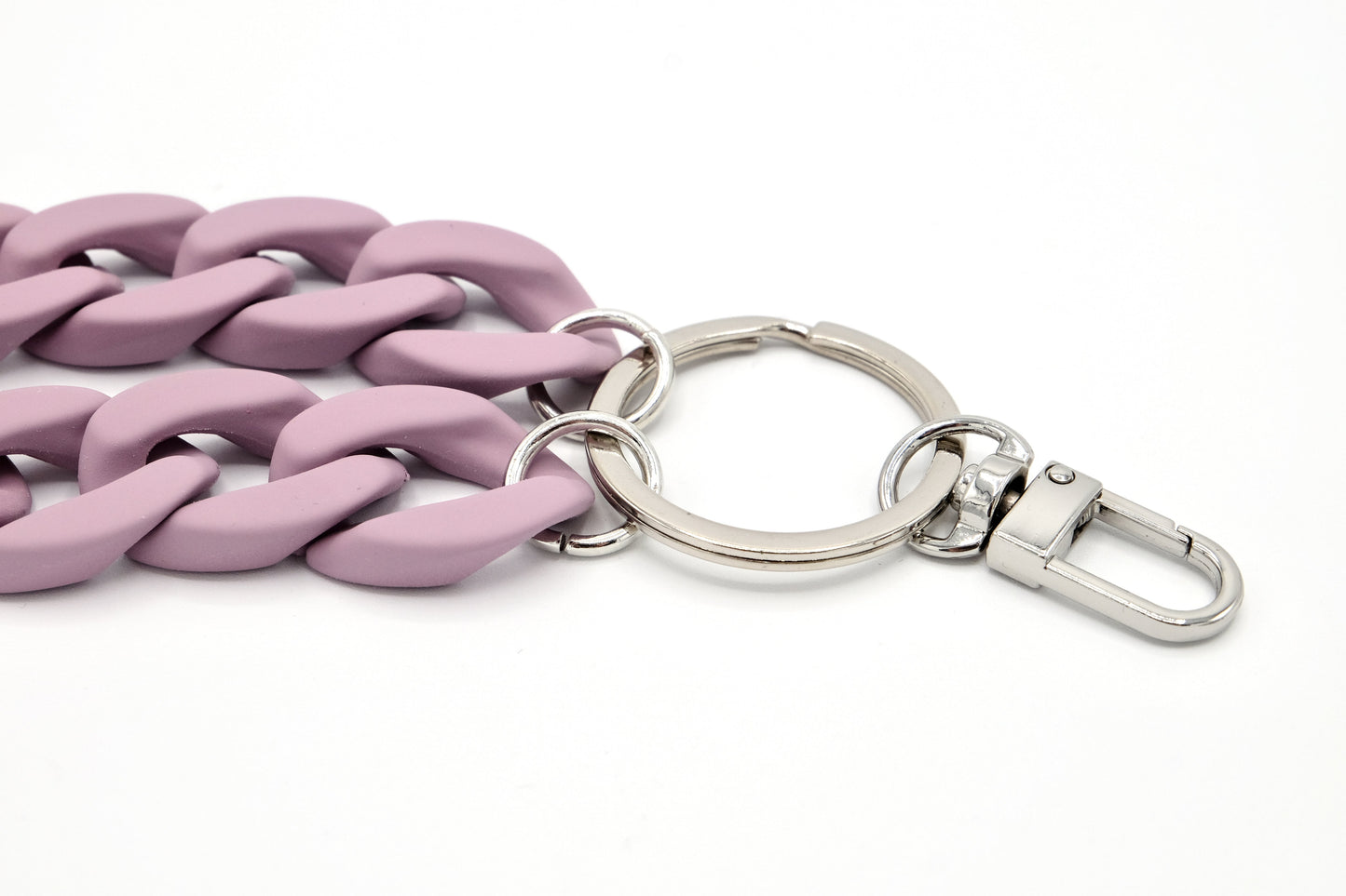 Keyring with carabiner "RUBBER EDITION" Purple Matte