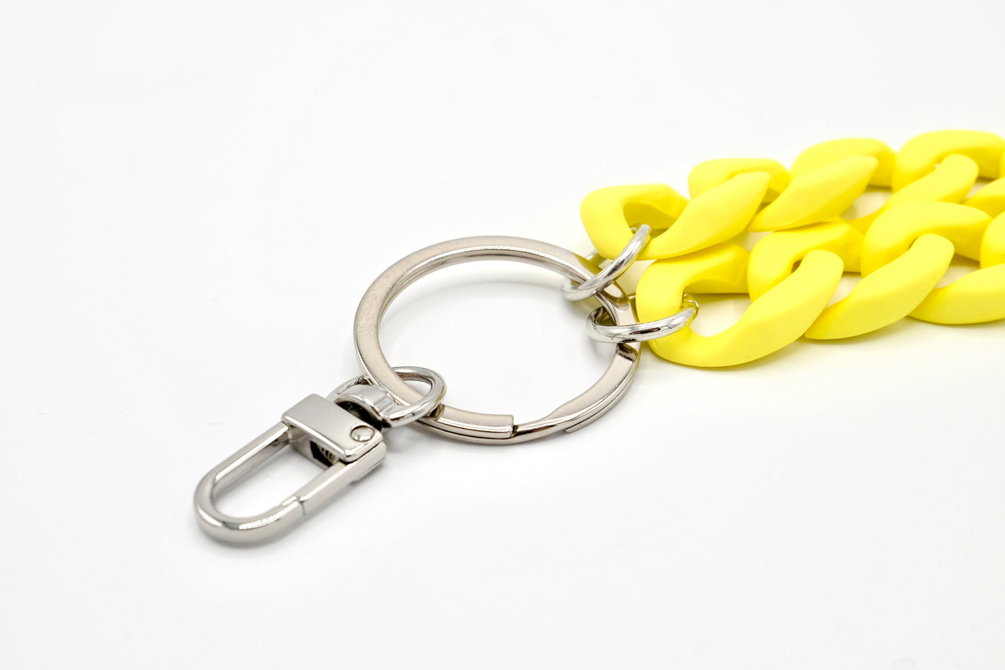 Keyring with carabiner "RUBBER EDITION" Yellow