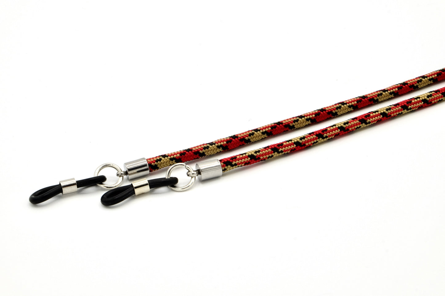 Brillenband 3,8mm Camouflage Rot Beige