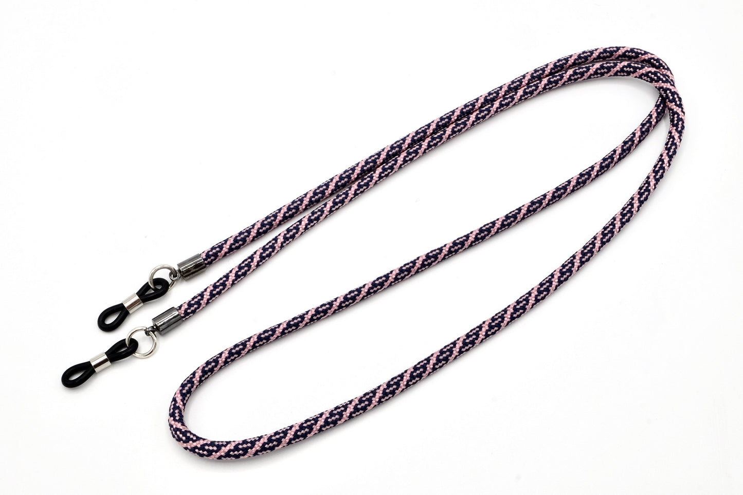 Brillenband 3,8mm Rosa Blau Gemustert