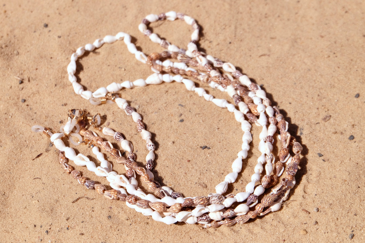 Muschel Brillenkette Braun