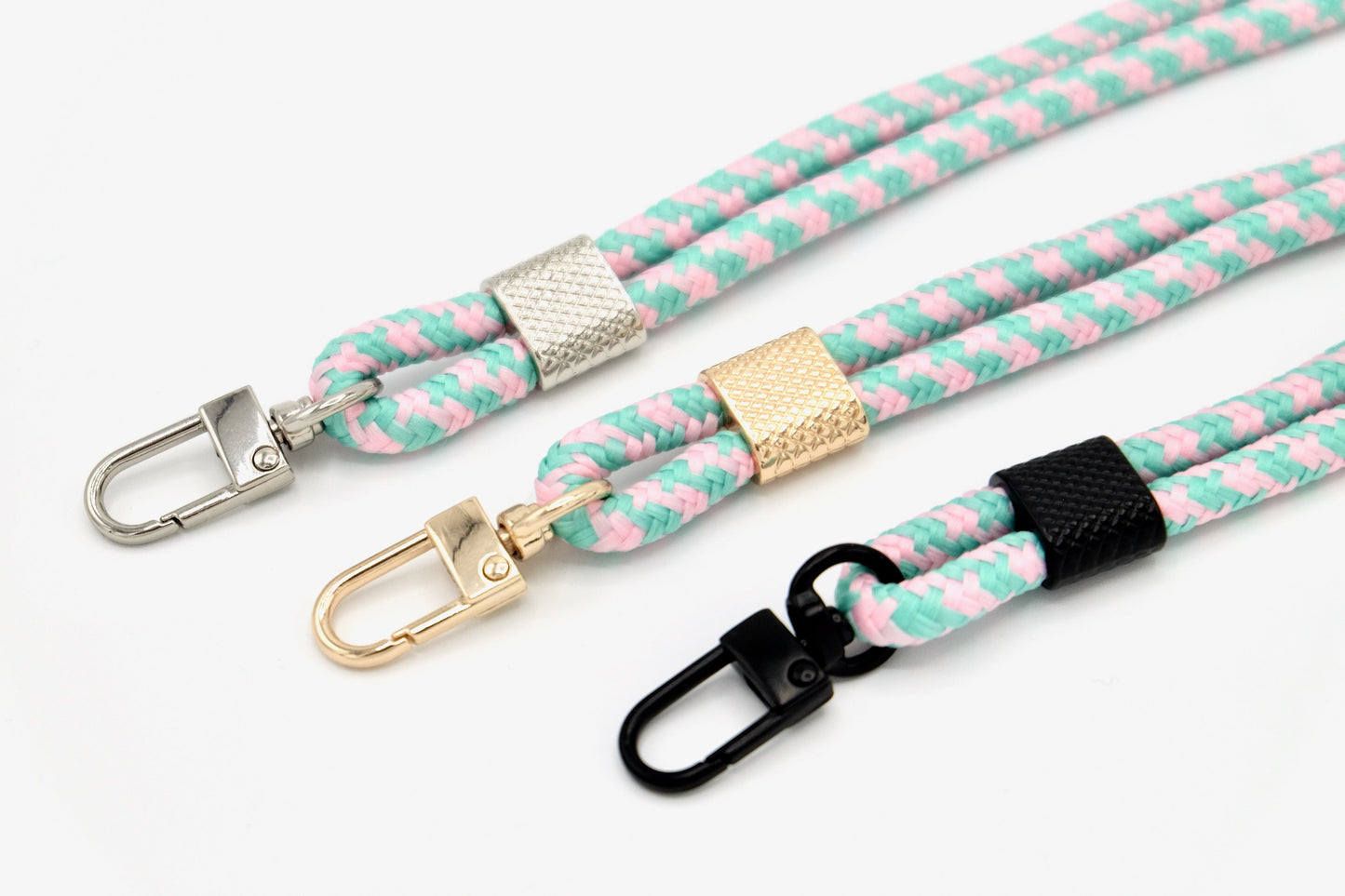 Schlüsselanhänger mit Karabiner Mint-Rosa