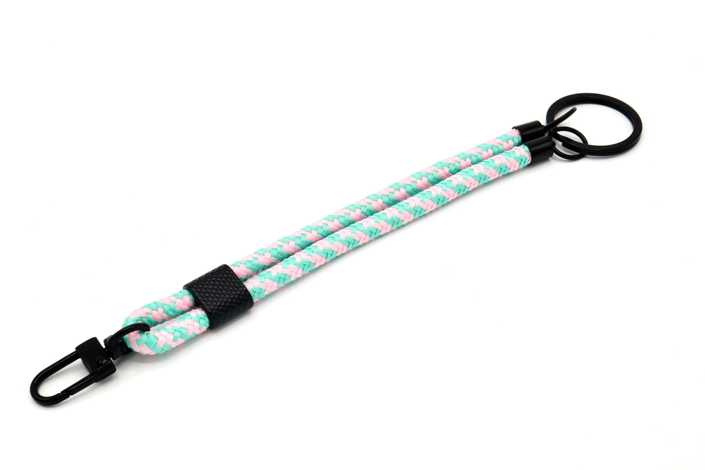 Schlüsselanhänger mit Karabiner Mint-Rosa