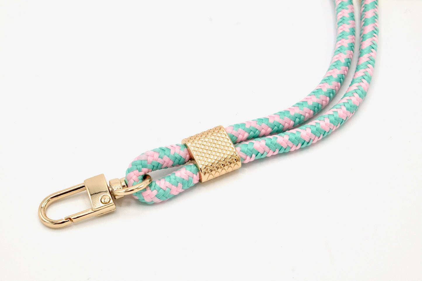 Schlüsselanhänger mit Karabiner Mint-Rosa