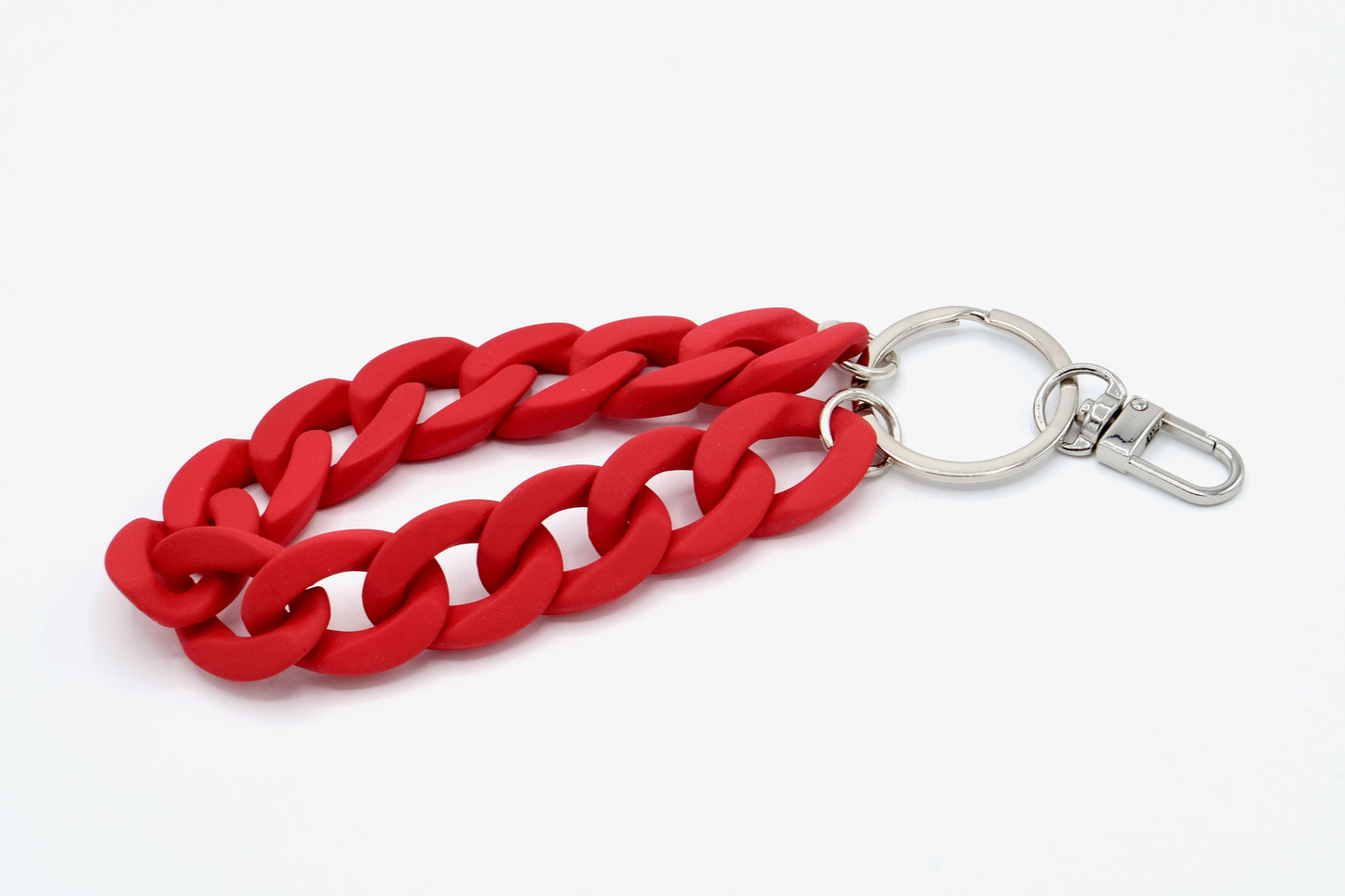 Keyring with carabiner "RUBBER EDITION" Red