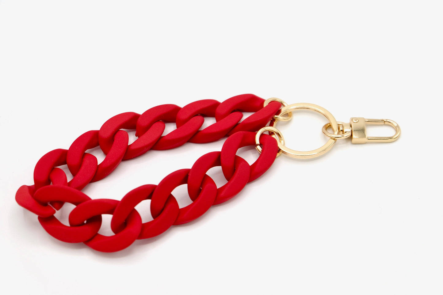 Keyring with carabiner "RUBBER EDITION" Red