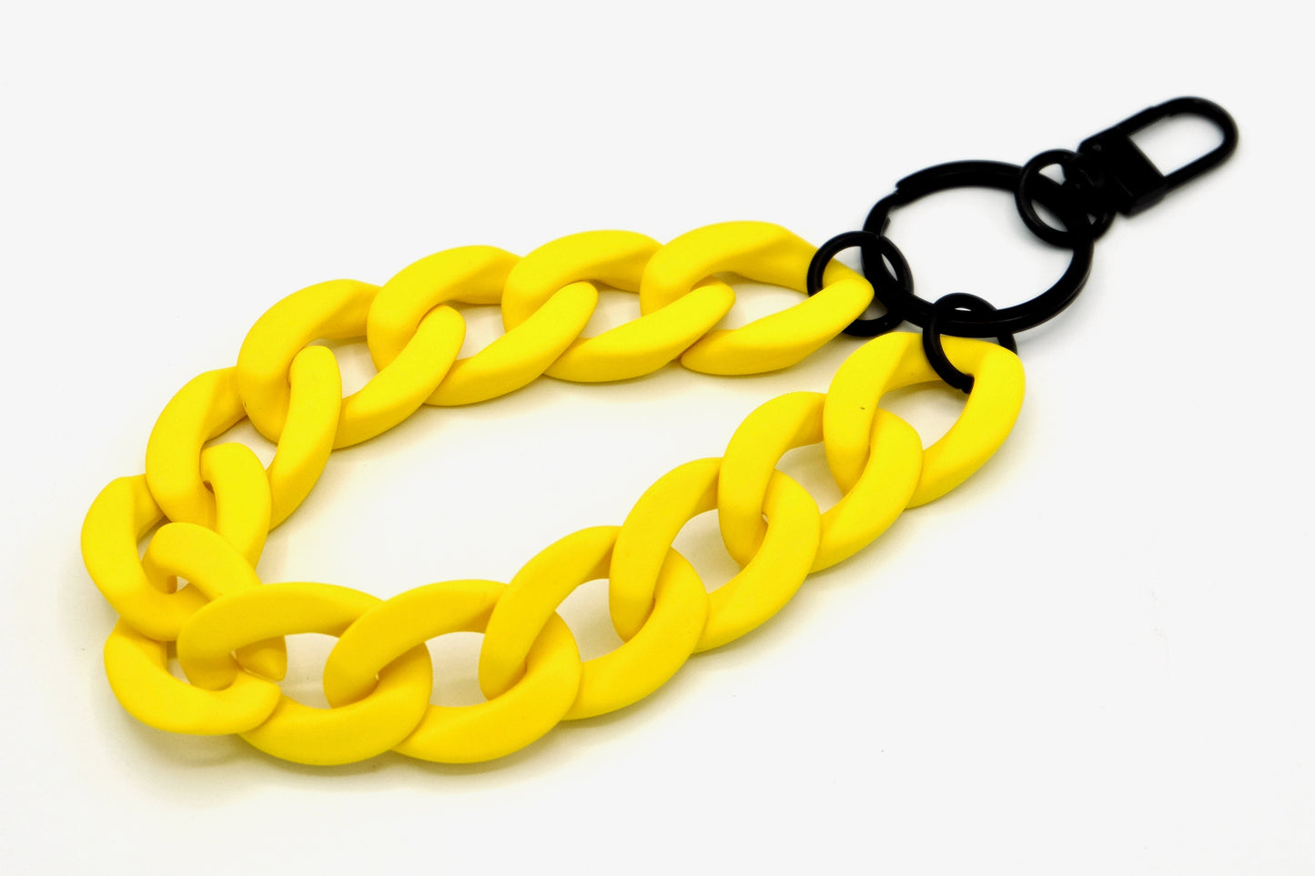 Keyring with carabiner "RUBBER EDITION" Yellow
