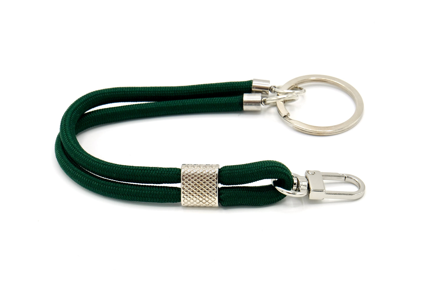 Schlüsselanhänger mit Karabiner Dunkelgrün