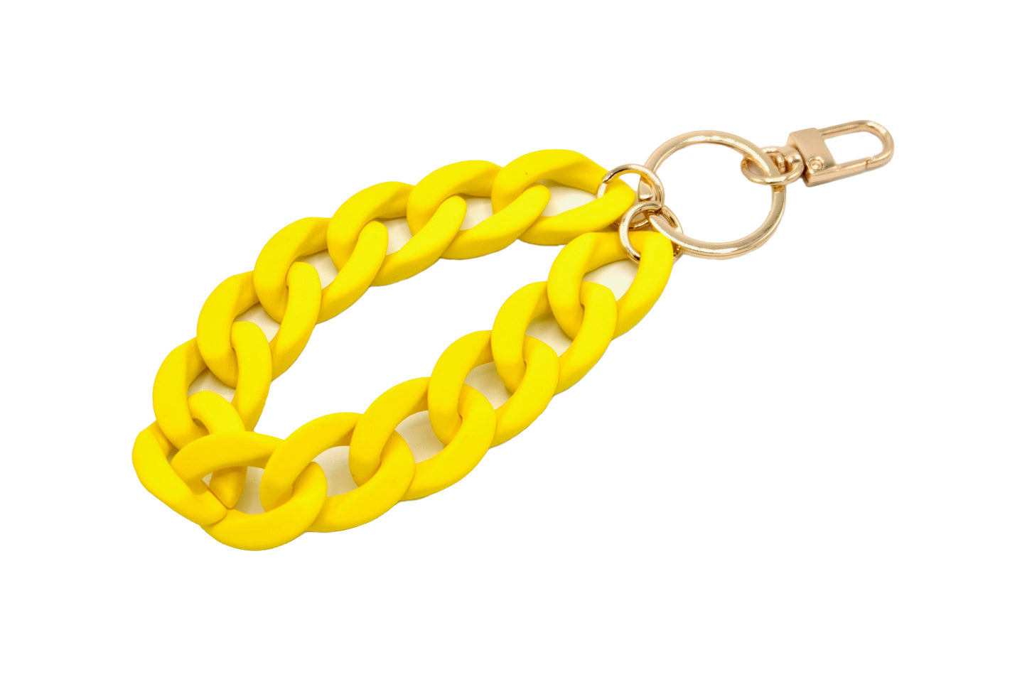 Keyring with carabiner "RUBBER EDITION" Yellow