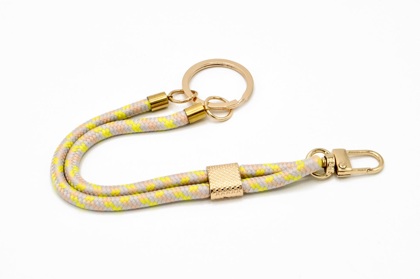 Schlüsselanhänger mit Karabiner Gelb Mix