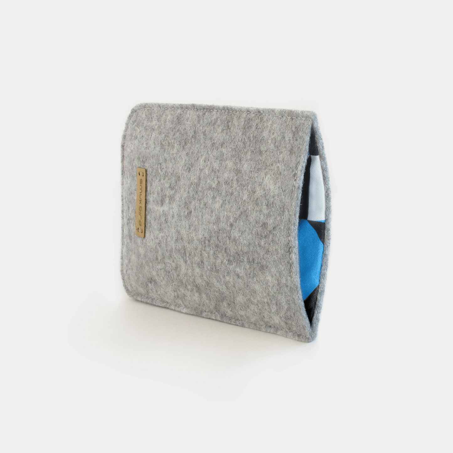 Handytasche für Motorola Edge 30 Pro | aus Filz und Bio-Baumwolle | hellgrau - shapes | Modell "LET"