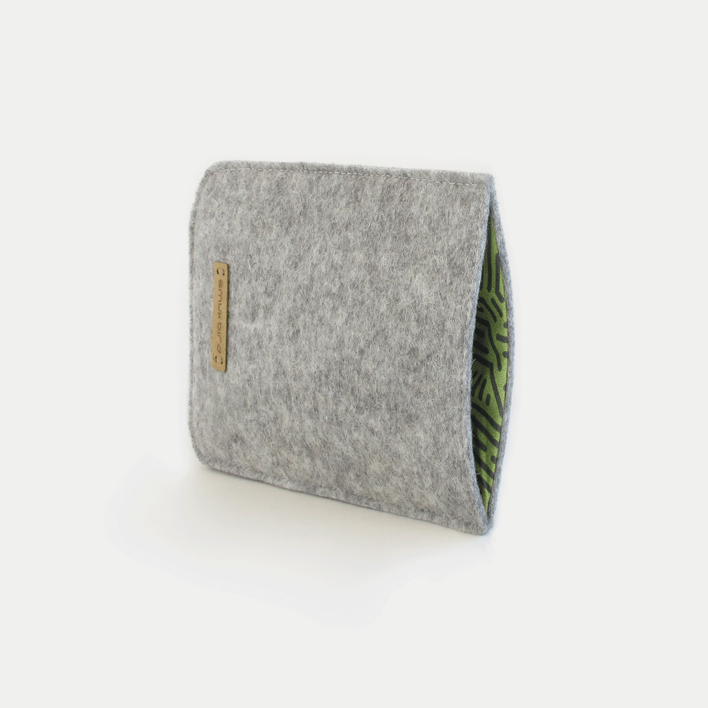 Handytasche für Samsung Galaxy Z Fold4 | aus Filz und Bio-Baumwolle | hellgrau - stripes | Modell "LET"