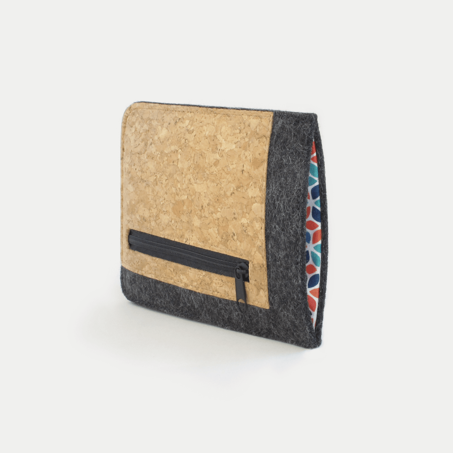 Handytasche mit Kartenfach für Xiaomi 14 Ultra | anthrazit - colorful | Modell "ZIP"