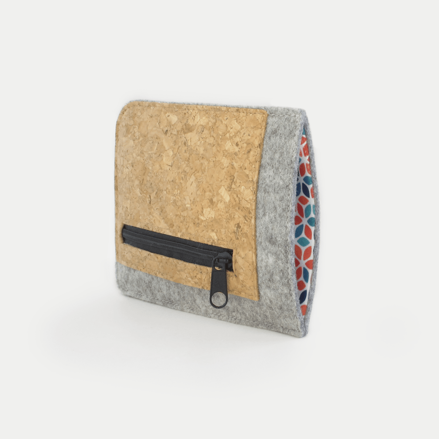 Handytasche mit Kartenfach für Shift Phone 5me | hellgrau - colorful | Modell "ZIP"