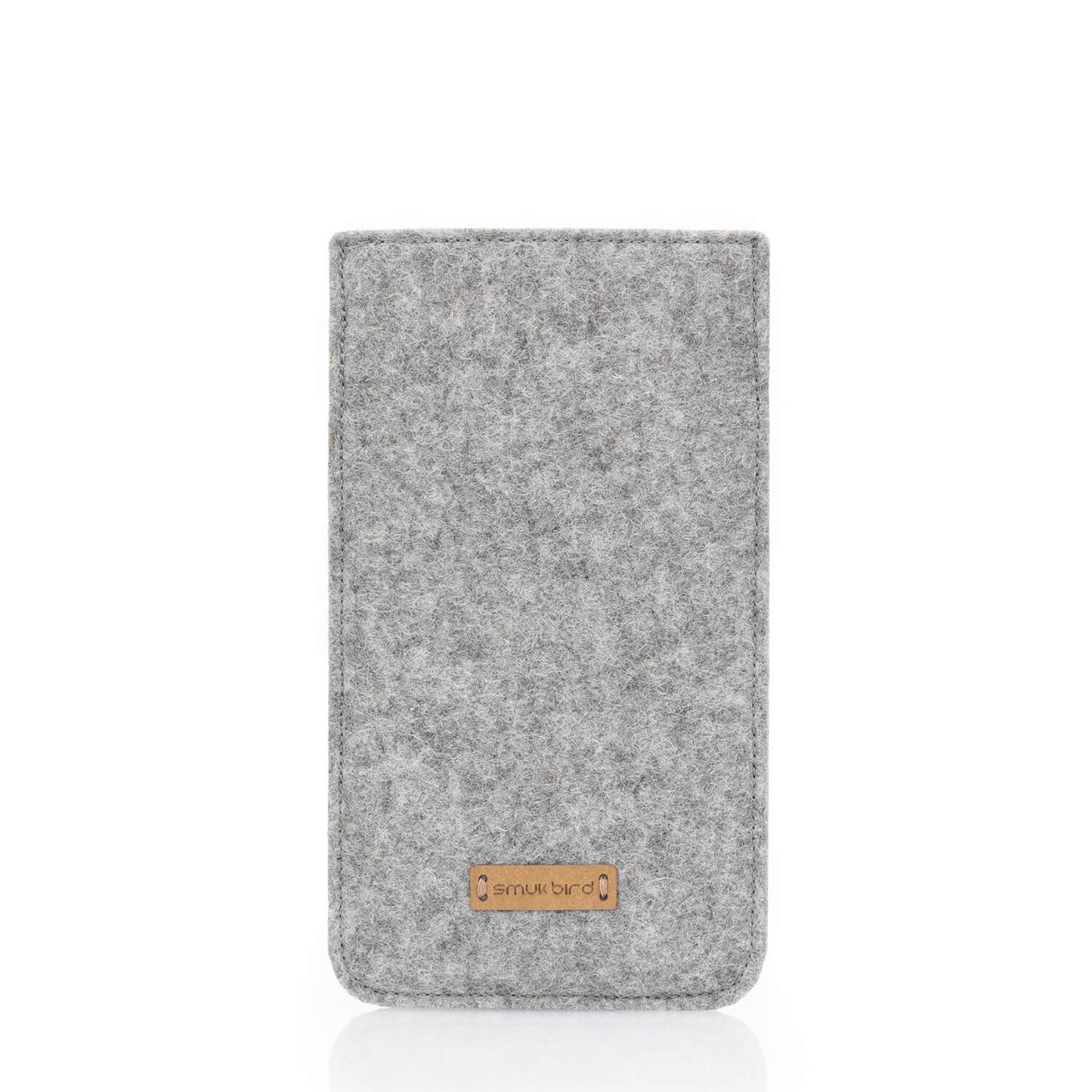 Handytasche für Sony Xperia 10 V | aus Filz und Bio-Baumwolle | hellgrau - stripes | Modell "LET"