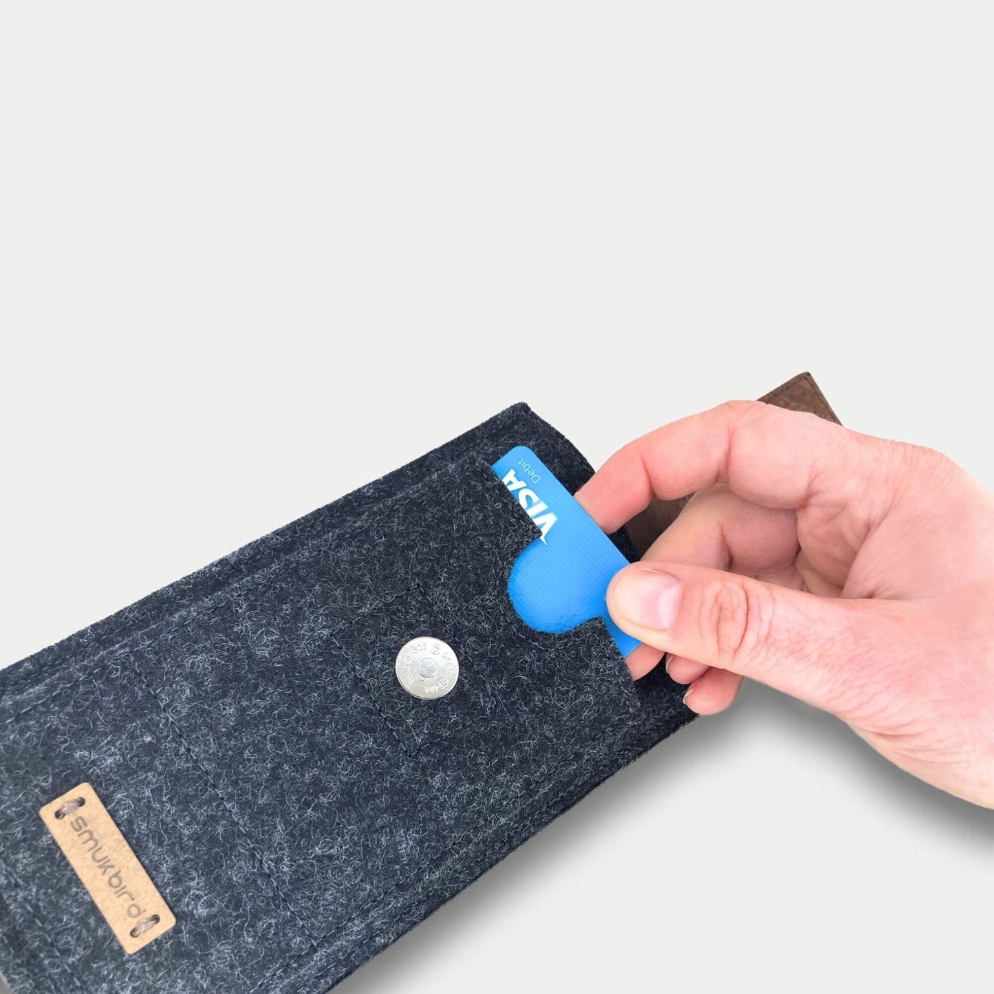 Handy Gürteltasche für Samsung Galaxy M53 | mit Magnetverschluss und Kartenfach | anthrazit | Modell CLIP