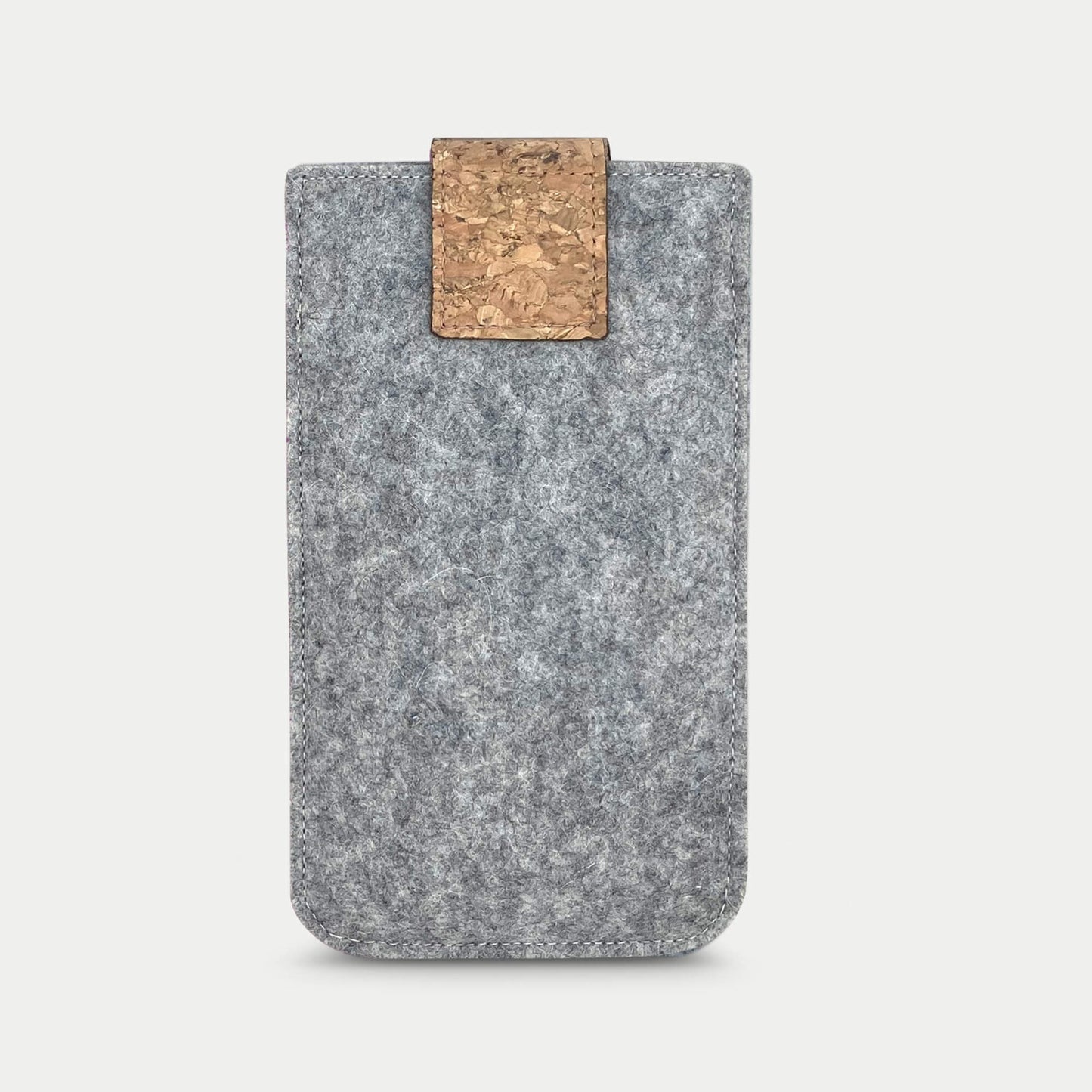 Handytasche für iPhone 14 Plus | mit Magnetverschluss und extra Fach | hellgrau - Bloom | Modell HAKA