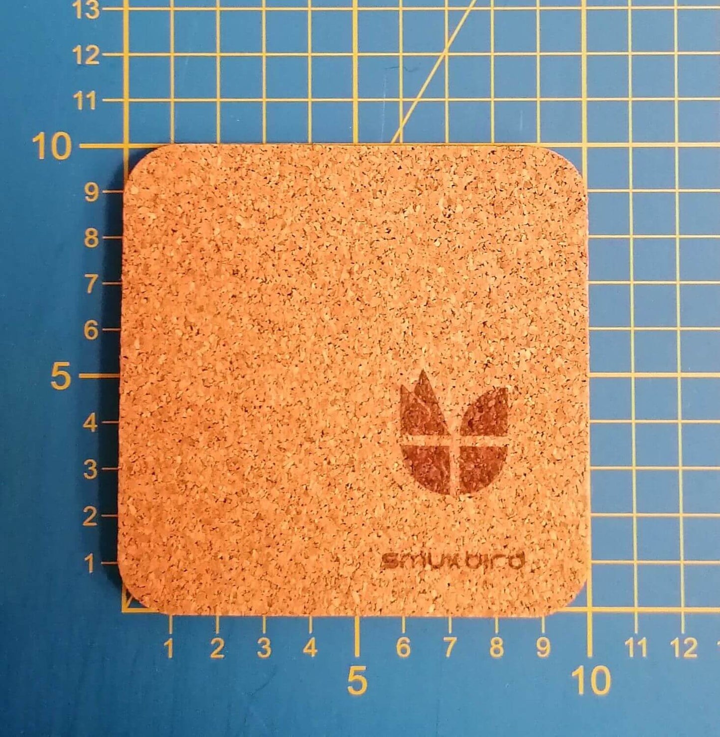 Glasuntersetzer aus Filz und Kork | 2er Set | 10 x 10 cm | anthrazit