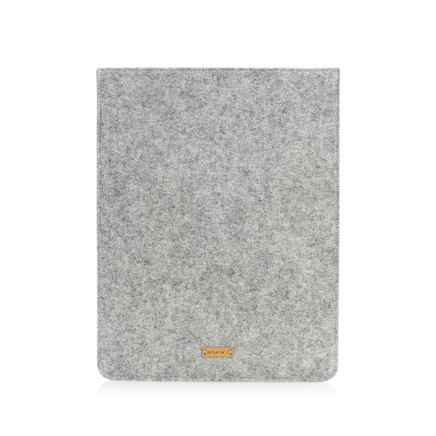 Sleeve for MacBook Pro 15 | made of felt and organic cotton | light grey - Tracks | model "LET"