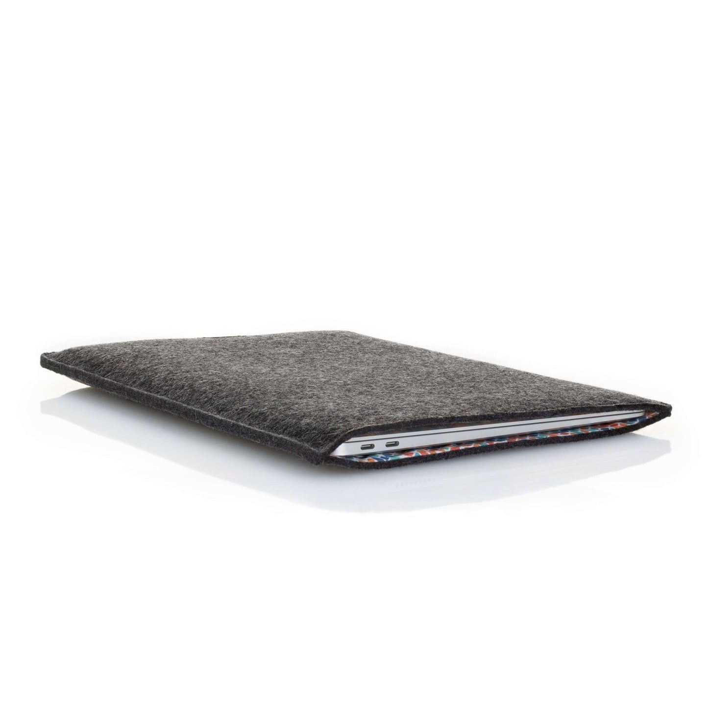 Case for MacBook Air 13 | made of felt and organic cotton | anthracite - Colorful | Model "LET"