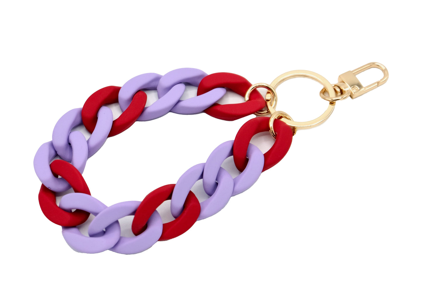 Keyring with carabiner "RUBBER EDITION" Purple/Red
