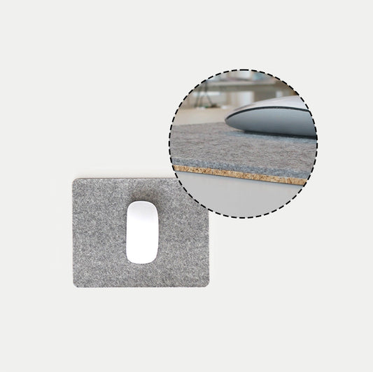 Mousepad aus Filz und Kork | 20 x 25 cm | hellgrau