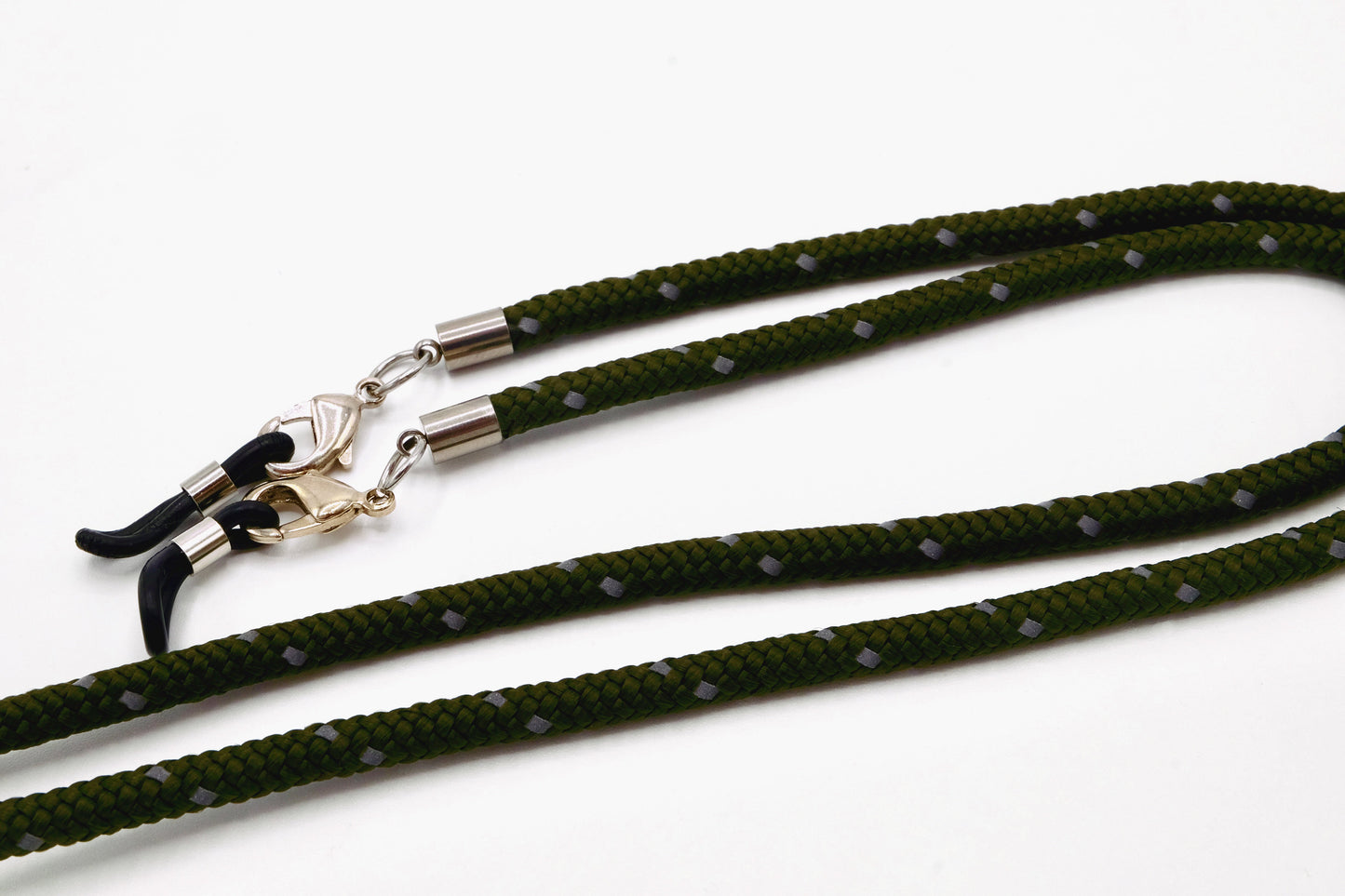 Brillenband 4mm Olive/Reflecting