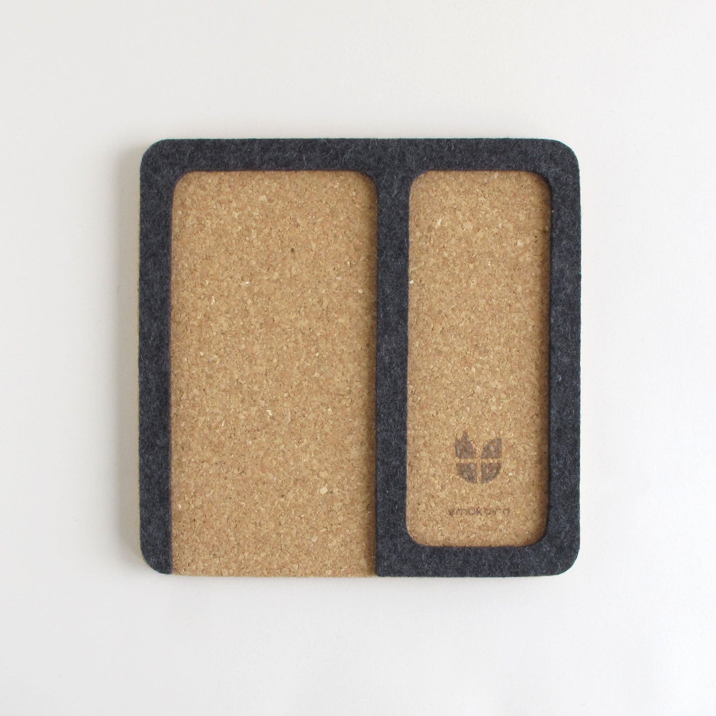 Organizer für Handy, Brille, Notizblock, Uhr & Co. | aus Filz und Kork | anthrazit