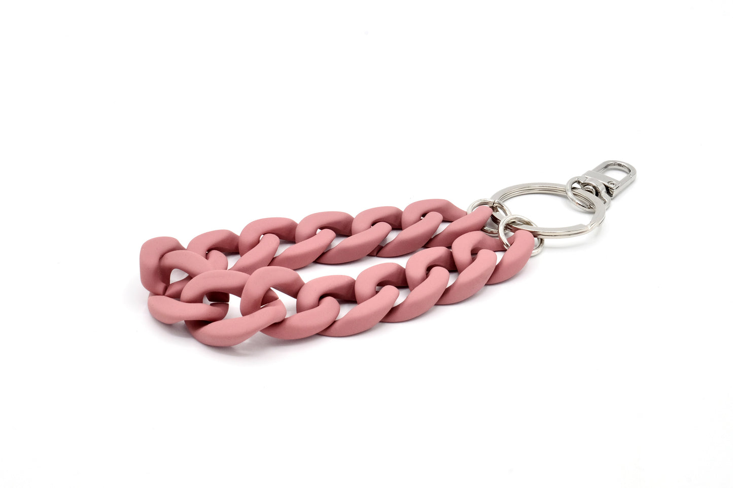 Schlüsselanhänger mit Karabiner "RUBBER EDITION" Altrosa