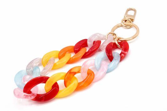 Schlüsselanhänger mit Karabiner Bunt