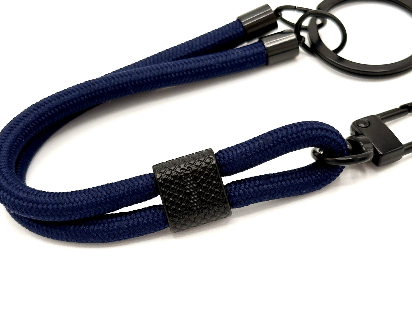 Schlüsselanhänger mit Karabiner Dunkelblau