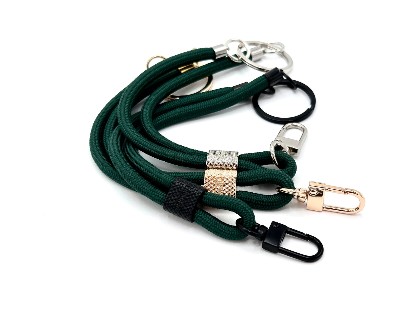 Schlüsselanhänger mit Karabiner Dunkelgrün