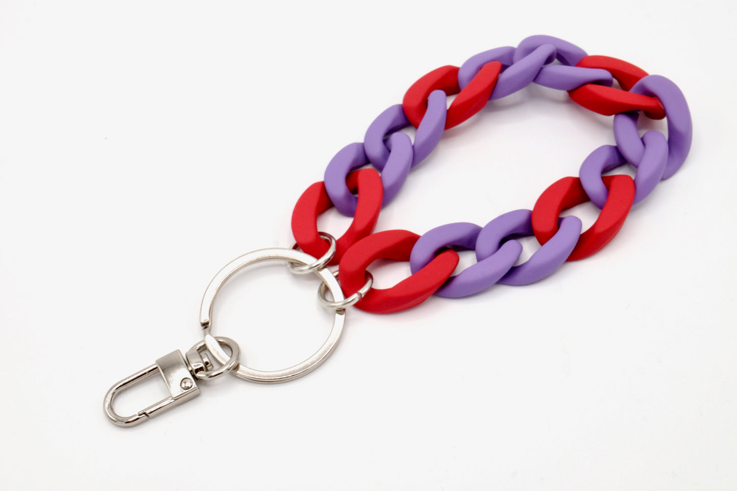 Keyring with carabiner "RUBBER EDITION" Purple/Red