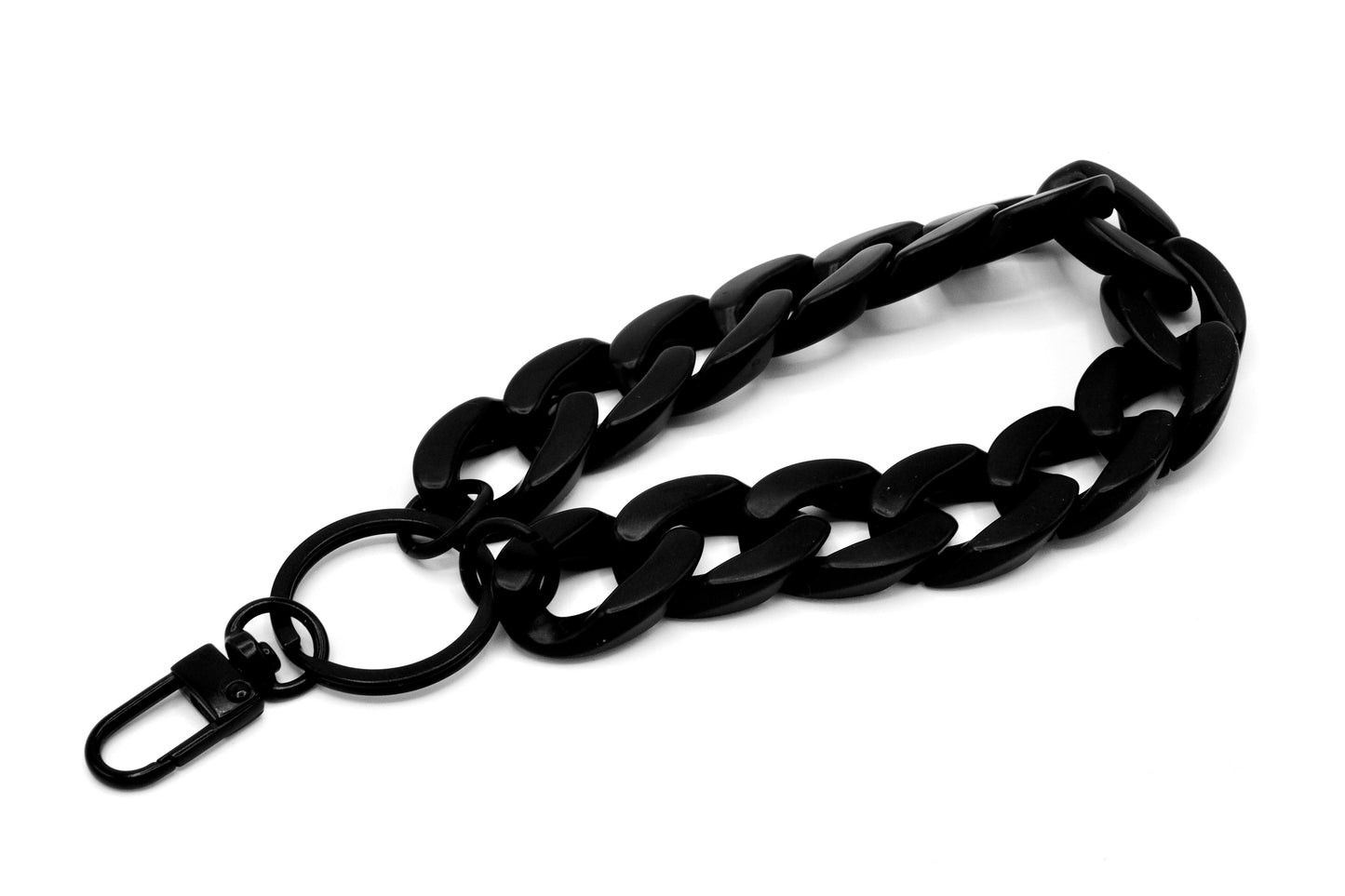 Schlüsselanhänger mit Karabiner Matt Schwarz