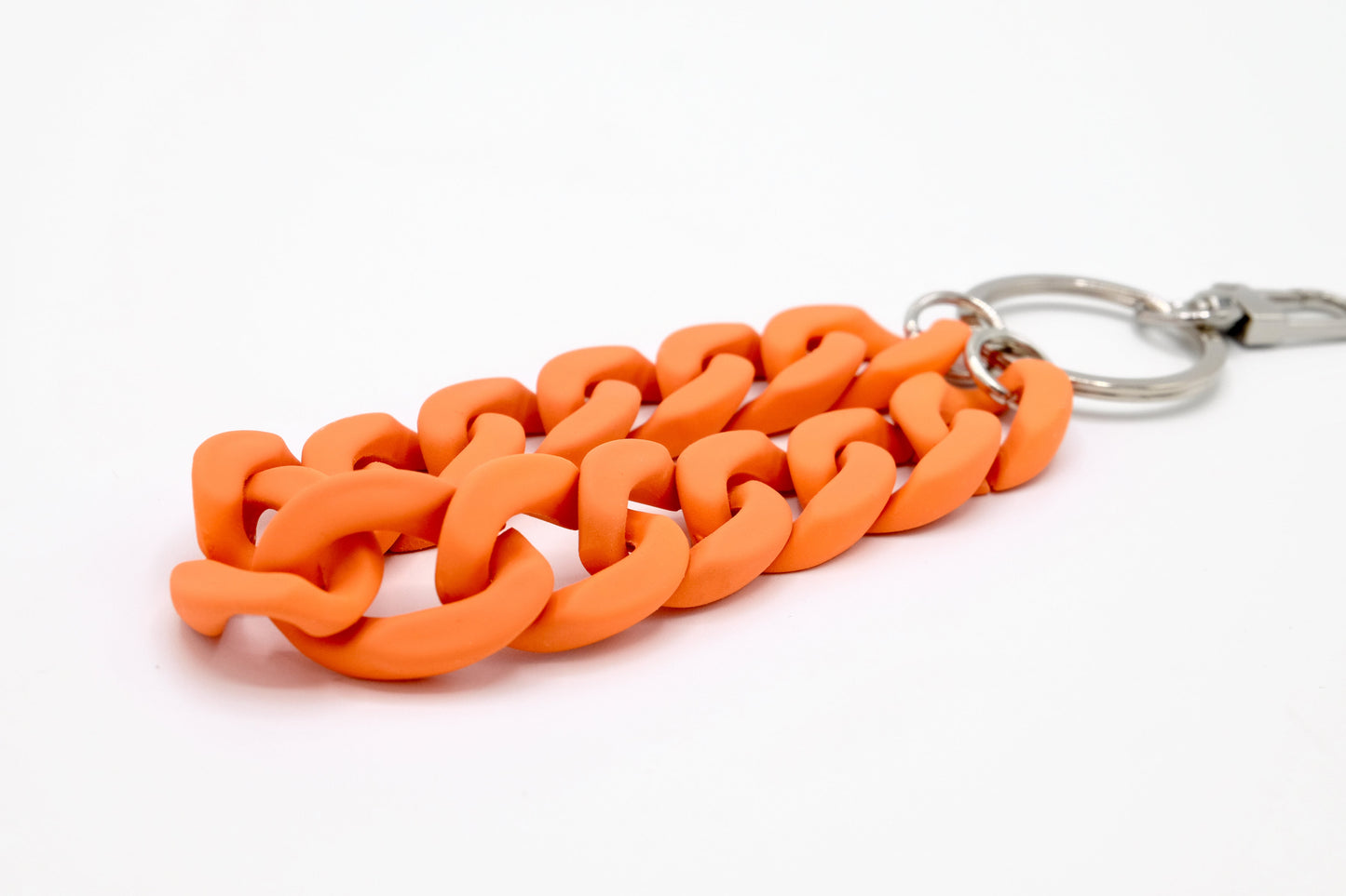 Schlüsselanhänger mit Karabiner "RUBBER EDITION" Orange Matt