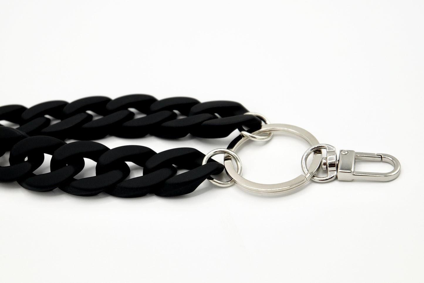 Schlüsselanhänger mit Karabiner "RUBBER EDITION" Schwarz