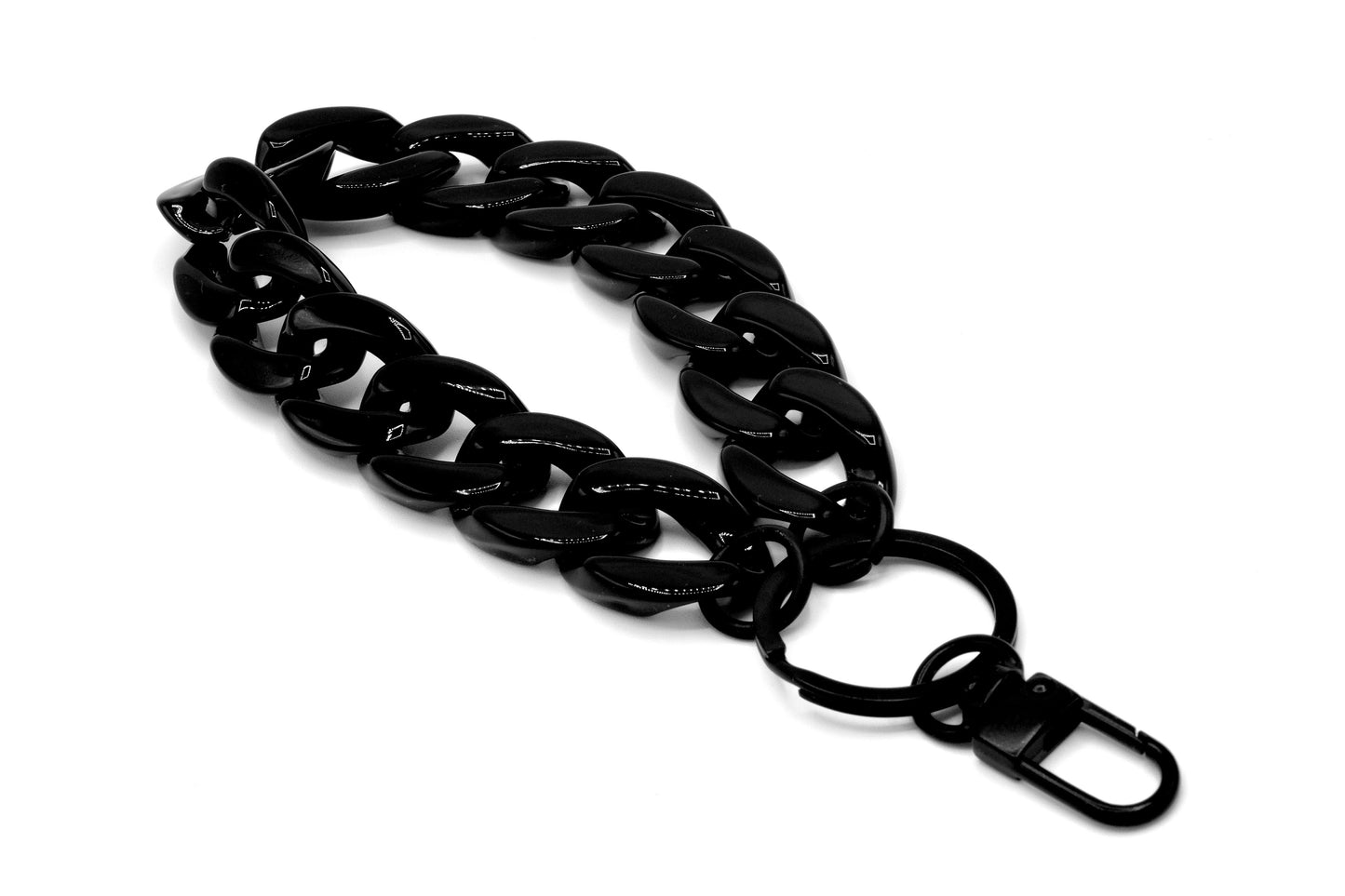 Schlüsselanhänger mit Karabiner Schwarz